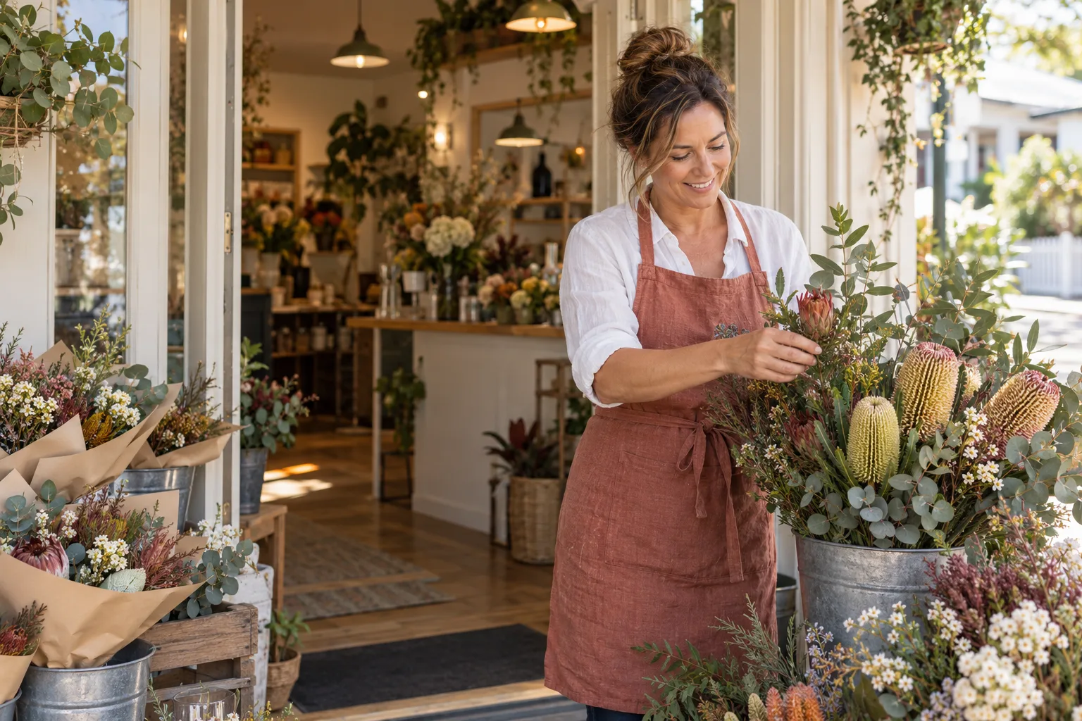 Illustrative photograph of an independent flower shop